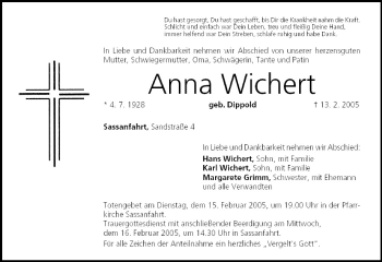Anzeige von Anna Wichert von MGO