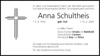 Anzeige von Anna Schultheis von MGO