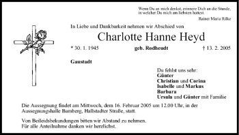 Anzeige von Charlotte Hanne Heyd von MGO