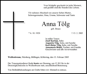 Anzeige von Anna Tölg von MGO