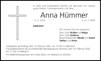 Anzeige von Anna Hümmer von MGO