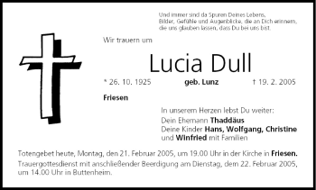 Anzeige von Lucia Dull von MGO