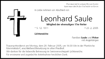 Anzeige von Leonhard Saule von MGO