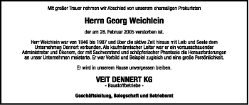 Anzeige von Georg Weichlein von MGO