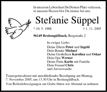 Anzeige von Stefanie Süppel von MGO