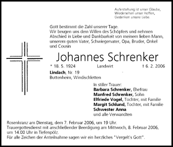 Anzeige von Johannes Schrenker von MGO