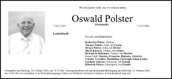 Anzeige von Oswald Polster von MGO