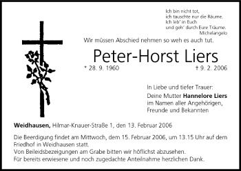 Anzeige von Peter-Horst Liers von MGO