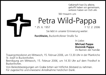 Anzeige von Petra Wild-Pappa von MGO