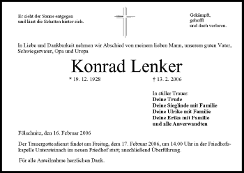 Anzeige von Konrad Lenker von MGO
