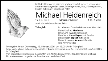 Anzeige von Michael Heidenreich von MGO