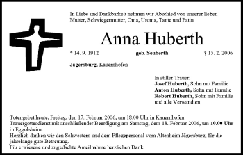 Anzeige von Anna Huberth von MGO