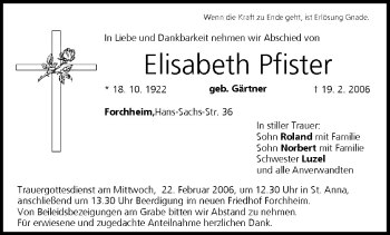 Anzeige von Elisabeth Pfister von MGO