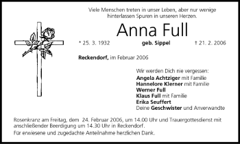 Anzeige von Anna Full von MGO
