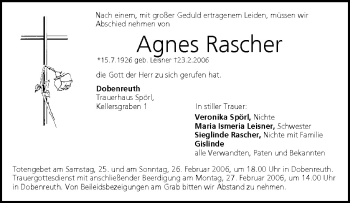 Anzeige von Agnes Rascher von MGO