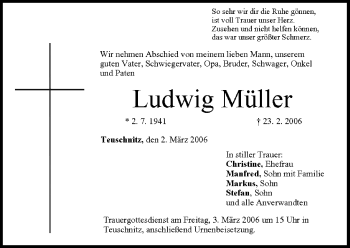 Anzeige von Ludwig Müller von MGO