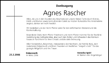 Anzeige von Agnes Rascher von MGO