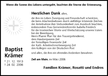 Anzeige von Baptist Krämer von MGO