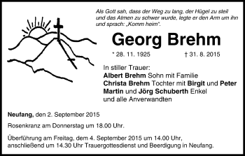 Anzeige von Georg Brehm von MGO