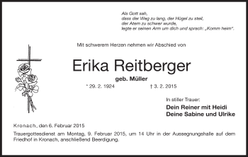 Anzeige von Erika Reitberger von MGO