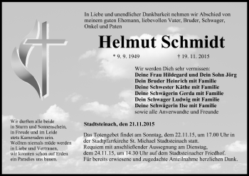 Anzeige von Helmut Schmidt von MGO