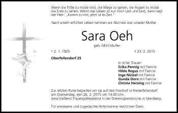 Anzeige von Sara Oeh von MGO