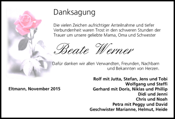Anzeige von Beate Werner von MGO