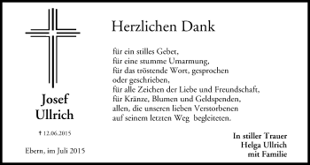 Anzeige von Josef Ullrich von MGO