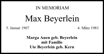 Anzeige von Max Beyerlein von MGO