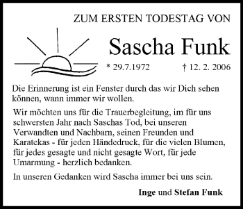Anzeige von Sascha Funk von MGO
