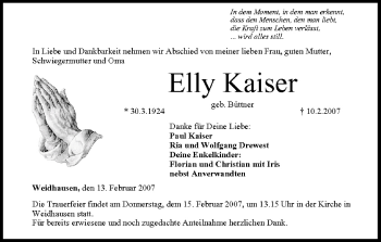 Anzeige von Elly Kaiser von MGO