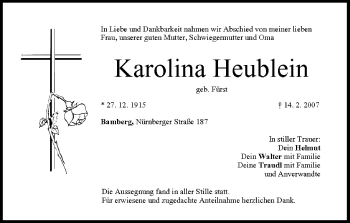 Anzeige von Karolina Heublein von MGO
