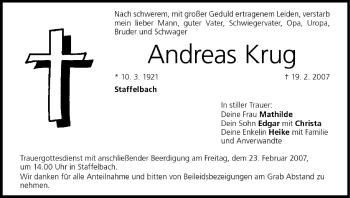 Anzeige von Andreas Krug von MGO