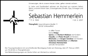 Anzeige von Sebastian Hemmerlein von MGO