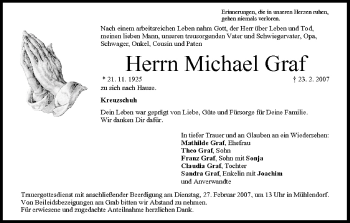 Anzeige von Michael Graf von MGO