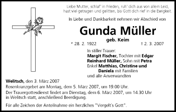 Anzeige von Gunda Müller von MGO