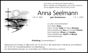 Anzeige von Anna Seelmann von MGO