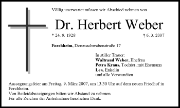 Anzeige von Herbert Weber von MGO