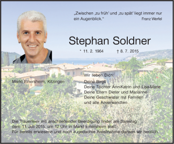 Anzeige von Stephan Soldner von MGO