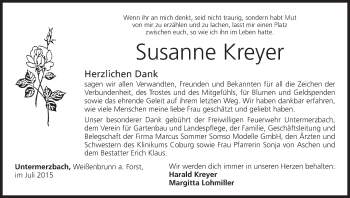 Anzeige von Susanne Kreyer von MGO
