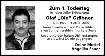 Anzeige von Olaf Gräbner von MGO