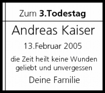 Anzeige von Andreas Kaiser von MGO