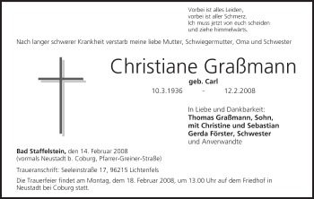 Anzeige von Christiane Graßmann von MGO