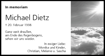 Anzeige von Michael Dietz von MGO