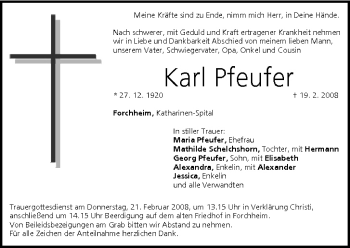 Anzeige von Karl Pfeufer von MGO