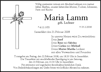 Anzeige von Maria Lamm von MGO