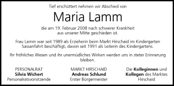 Anzeige von Maria Lamm von MGO