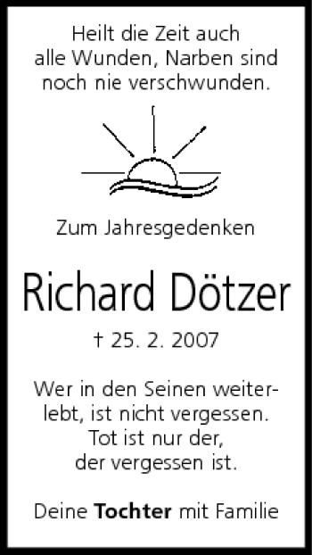 Anzeige von Richard Dötzer von MGO