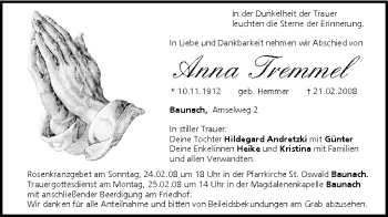 Anzeige von Anna Tremmel von MGO