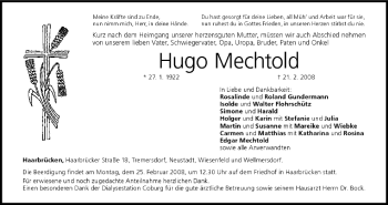 Anzeige von Hugo Mechtold von MGO